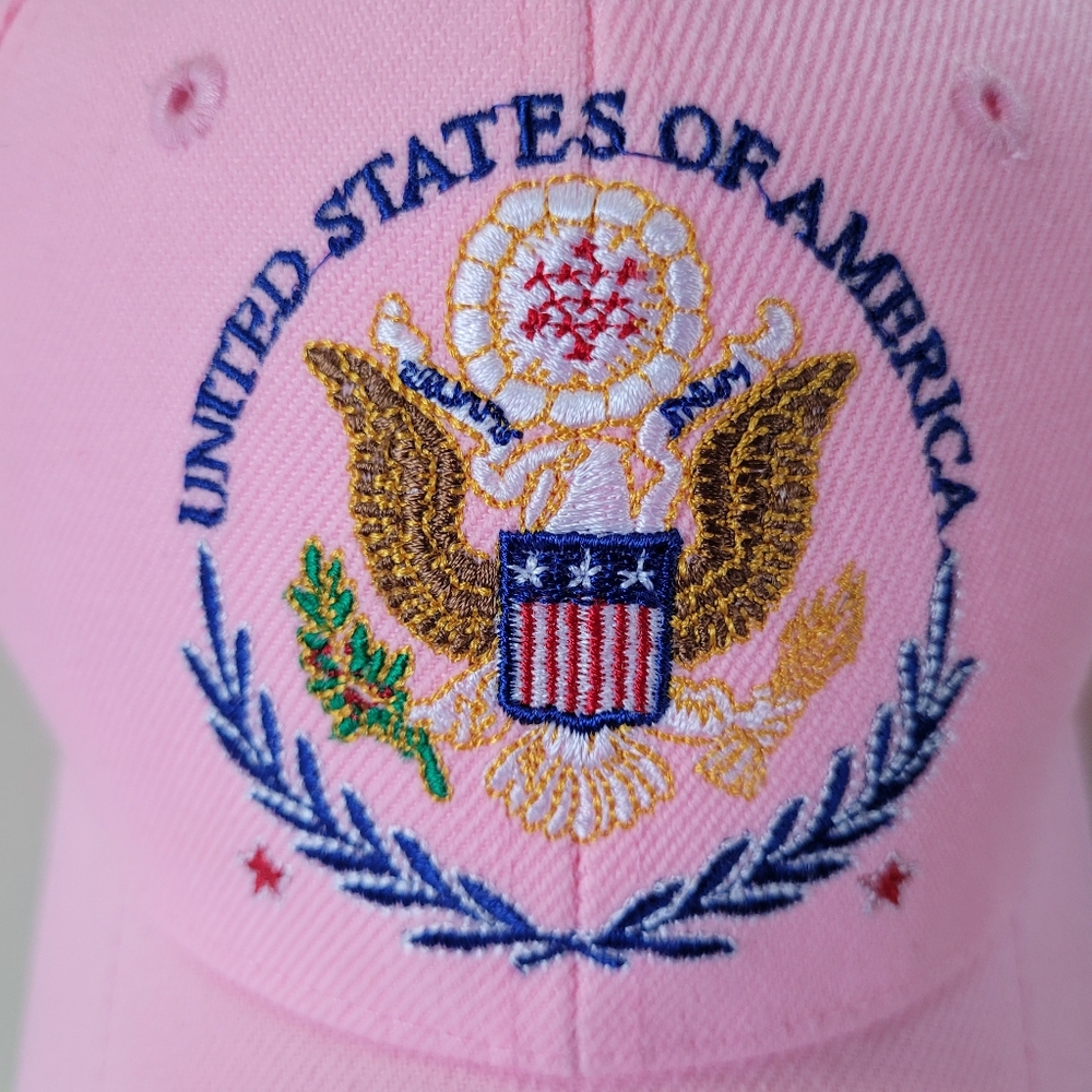 USA WASHINGTON DC        EMBROIDERED BASEBALL CAP PINK